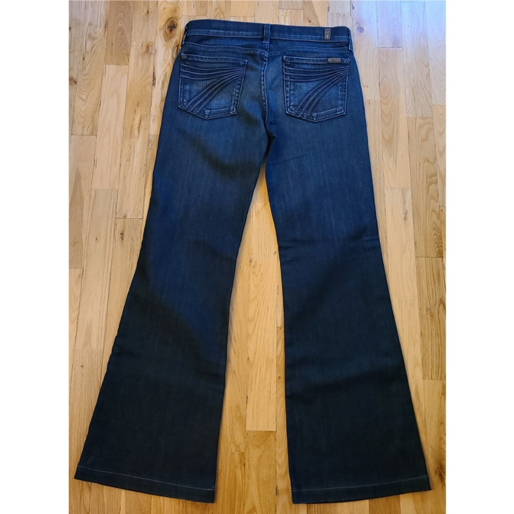 🆕️ 7 For All Mankind Dojo Flare Leg Jean Sz 28 70s Bohemian Streetwear Stretch - Picture 14 of 16